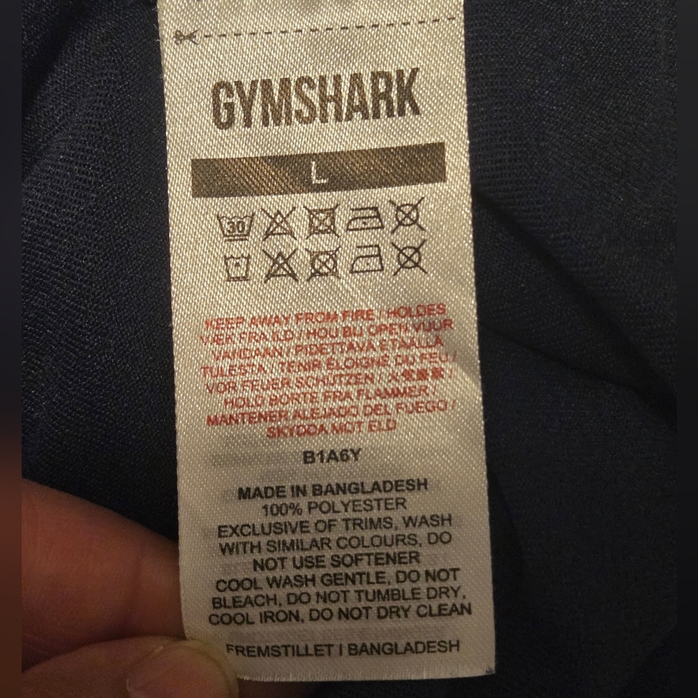 Gymshark Mens T-Shirt Short Sleeve Navy Blue Gym Casual Athleisure Large - Picture 8 of 8